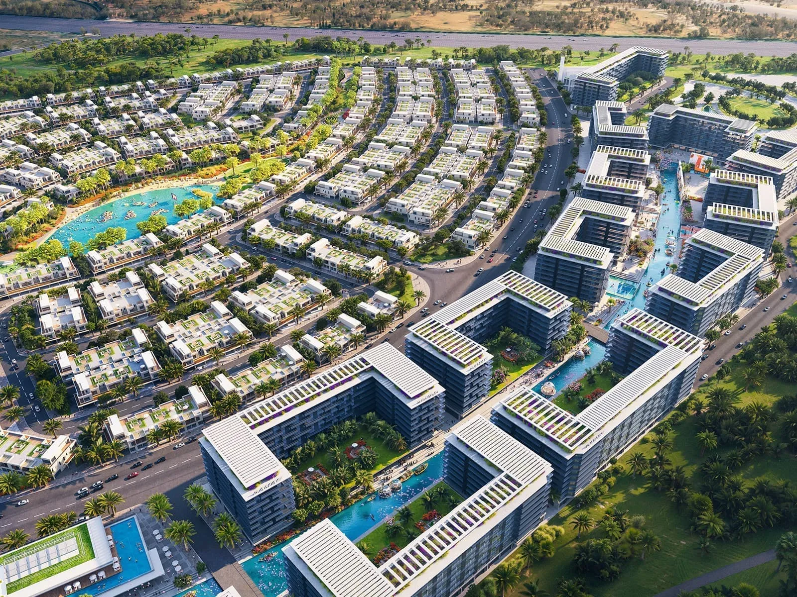 Rendering of Riverside project in Dubai Investments Park