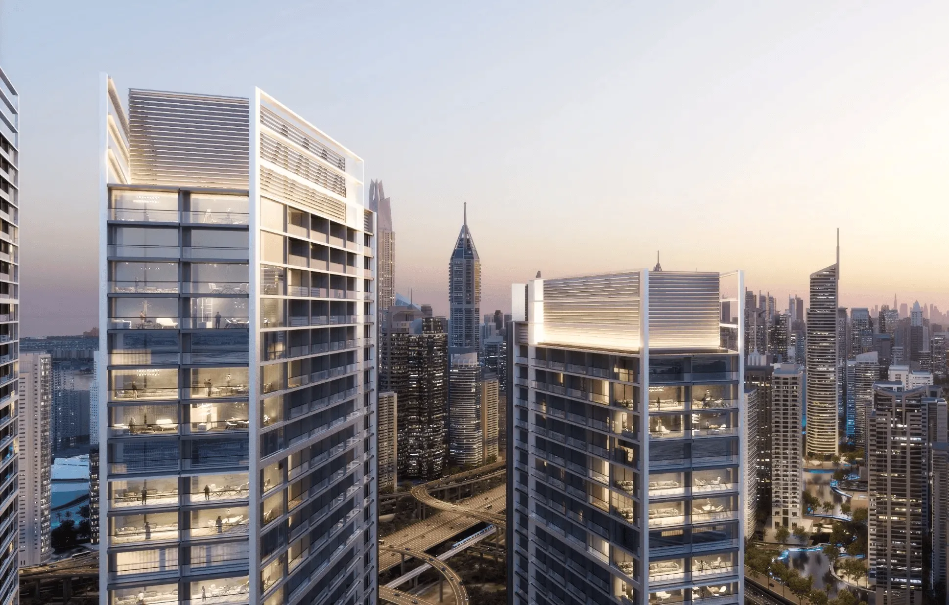 Rendering of The Serene project in Sheikh Zayed Road